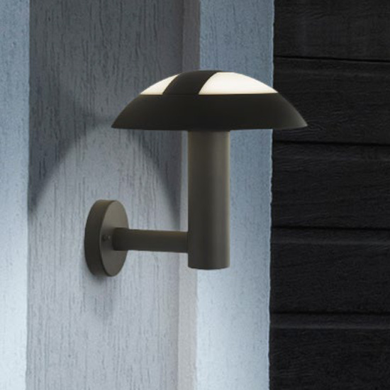 Read more about Kocab mushroom outdoor led wall light in dark grey