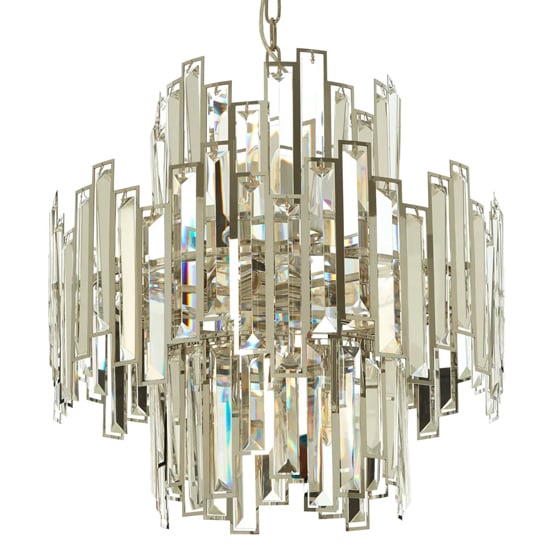 Kodak Small Clear Crystal Chandelier Ceiling Light In Silver