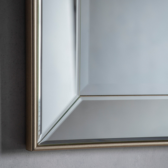 Kodak Small Rectangular Bevelled Wall Mirror In Silver Furniture in