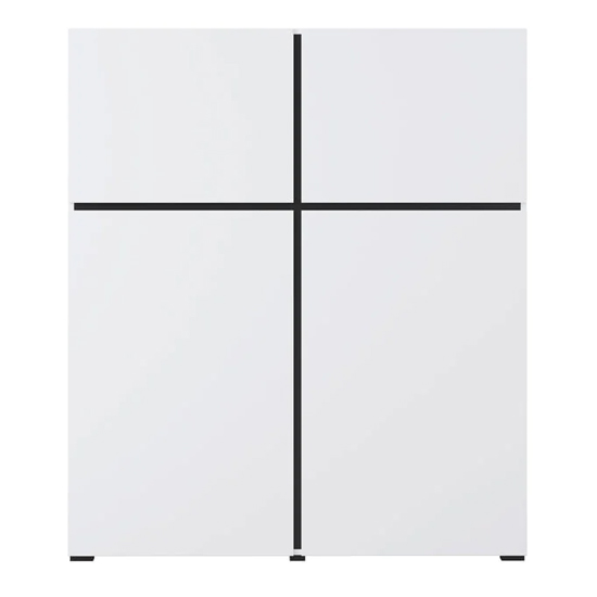 Kodak Wooden Highboard With 4 Doors In White