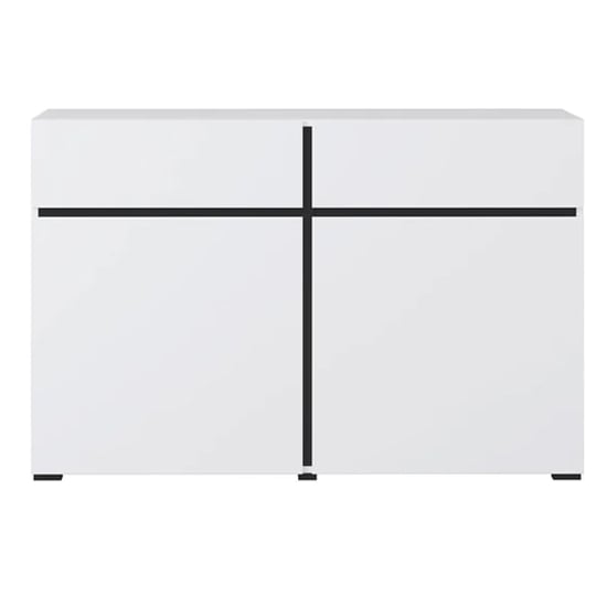 Kodak Wooden Sideboard With 2 Doors 2 Drawers In White