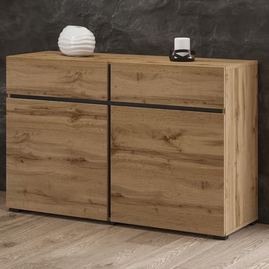 Read more about Kodak wooden sideboard with 2 doors 2 drawers in wotan oak