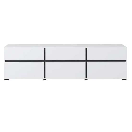 Kodak Wooden TV Stand With 3 Doors 3 Drawers In White