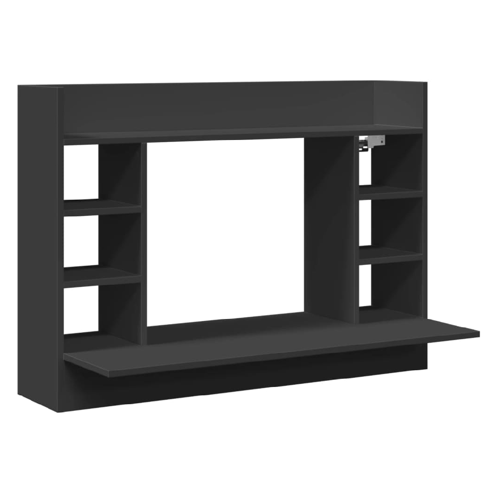 Kodak Wooden Wall Mounted Laptop Desk In Black