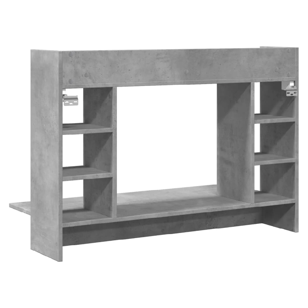 Kodak Wooden Wall Mounted Laptop Desk In Concrete Grey