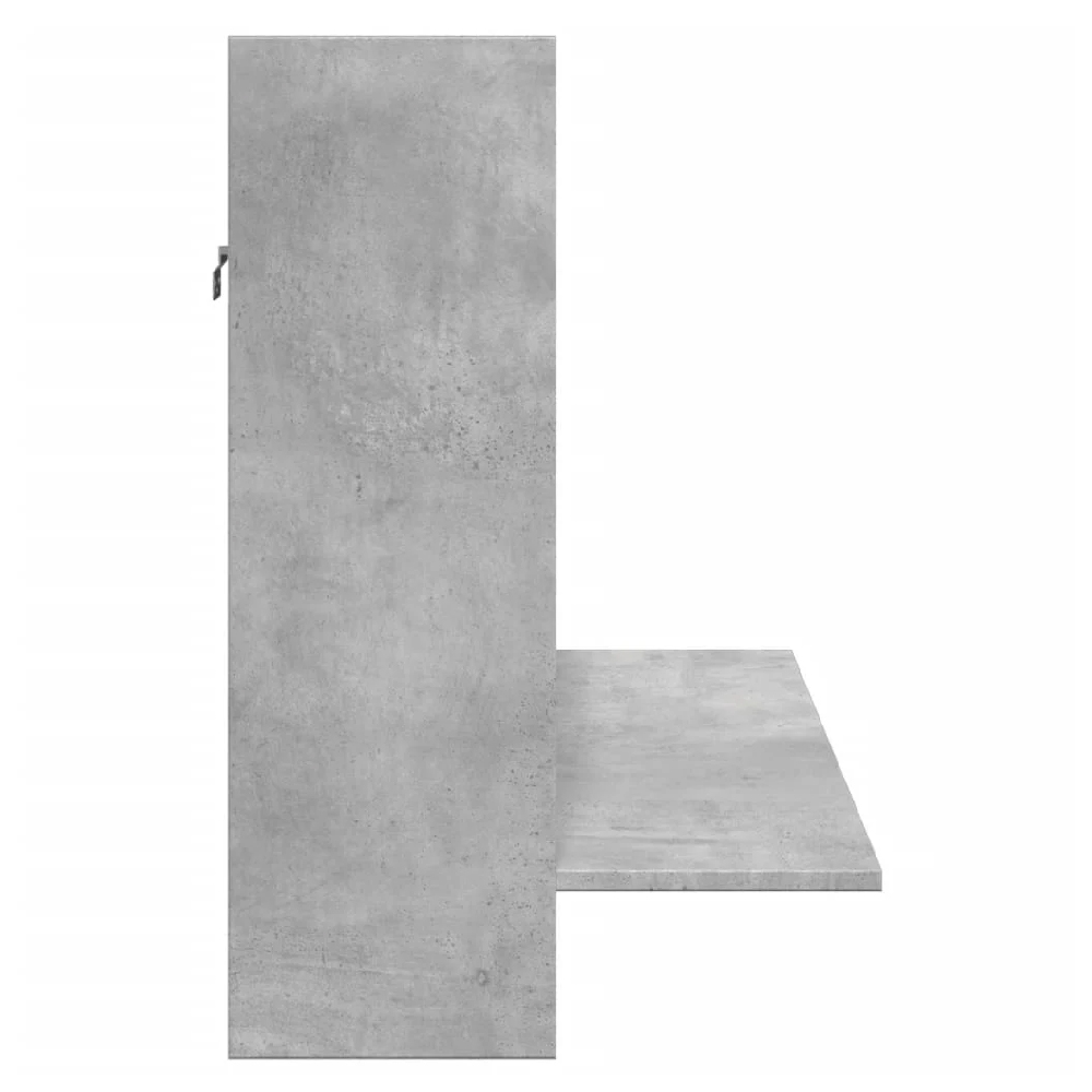 Kodak Wooden Wall Mounted Laptop Desk In Concrete Grey