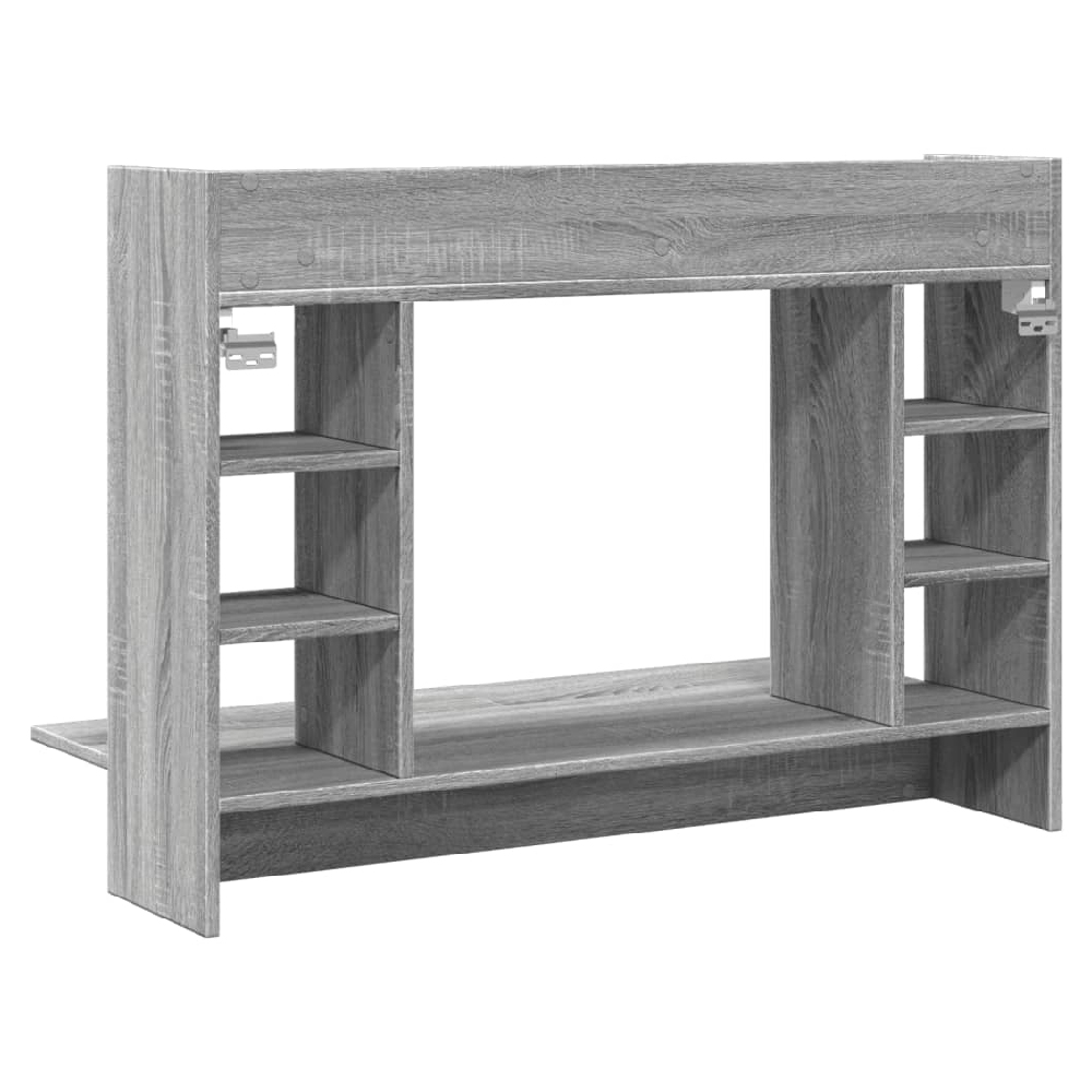 Kodak Wooden Wall Mounted Laptop Desk In Grey Sonoma