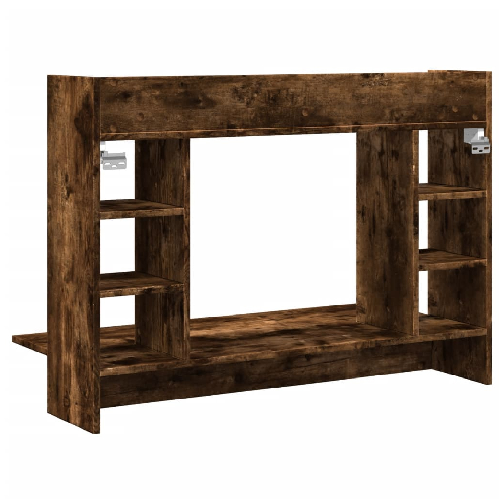 Kodak Wooden Wall Mounted Laptop Desk In Smoked Oak