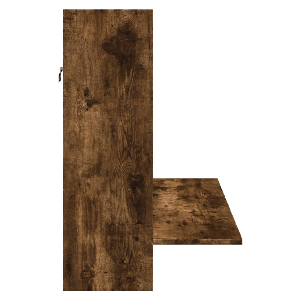 Kodak Wooden Wall Mounted Laptop Desk In Smoked Oak