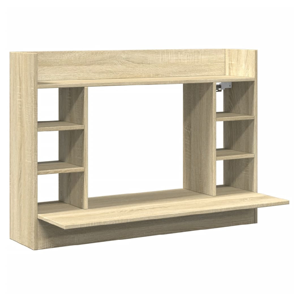 Kodak Wooden Wall Mounted Laptop Desk In Sonoma Oak