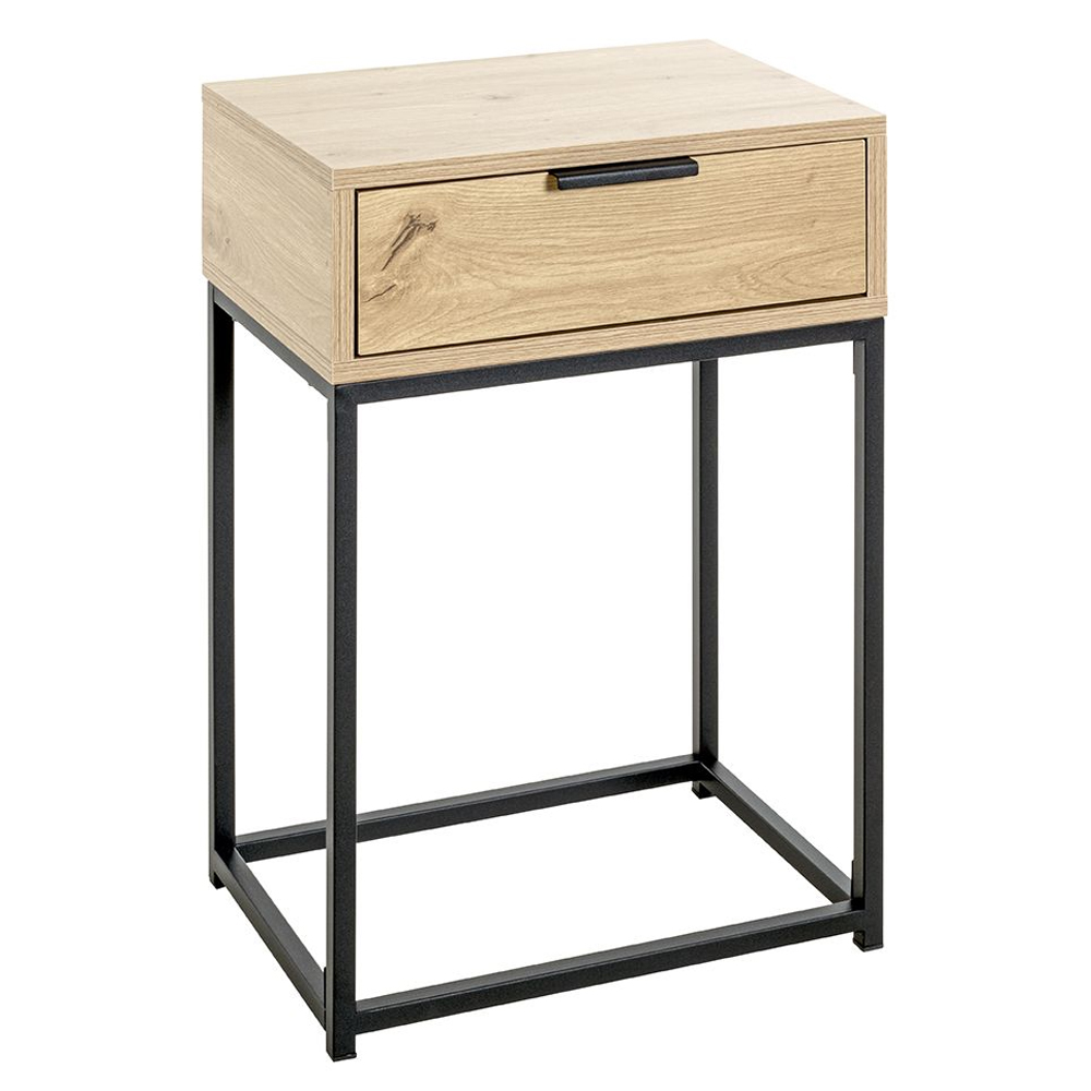 Kodiak Samll Wooden Bedside Cabinet With 1 Drawer In Oak