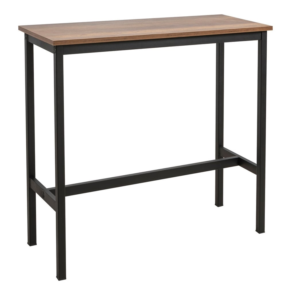 Kohana Rectangular Wooden Bar Table with 2 Stools in Black and Oak