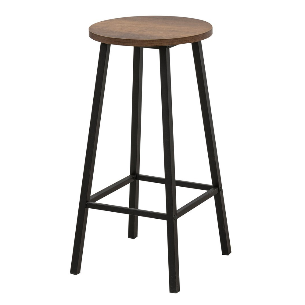 Kohana Rectangular Wooden Bar Table with 2 Stools in Black and Oak