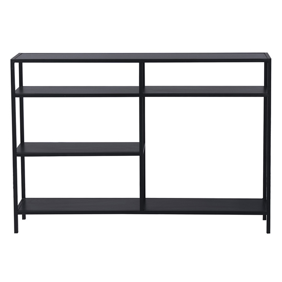 Kola Wooden Console Table With Metal Frame In Black Furniture in Fashion