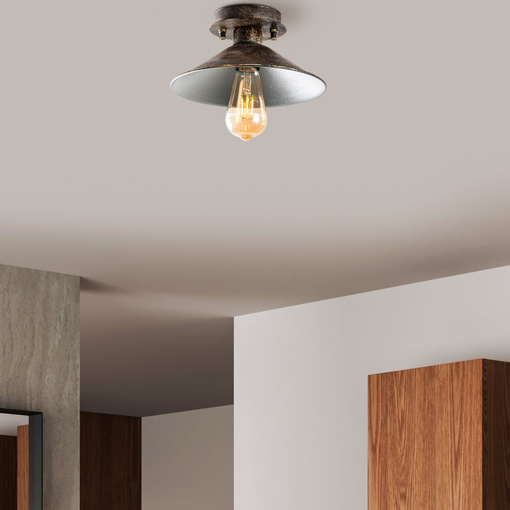 Konik Metal Ceiling Light in Antiquation