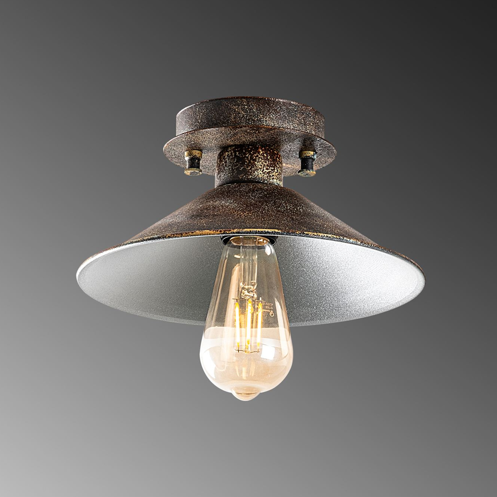 Konik Metal Ceiling Light in Antiquation