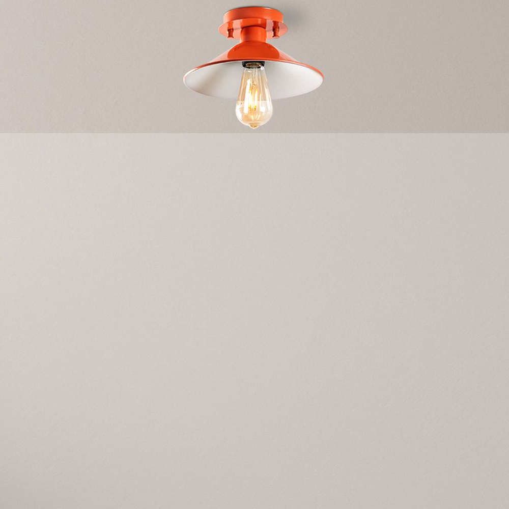 Konik Metal Ceiling Light in Orange