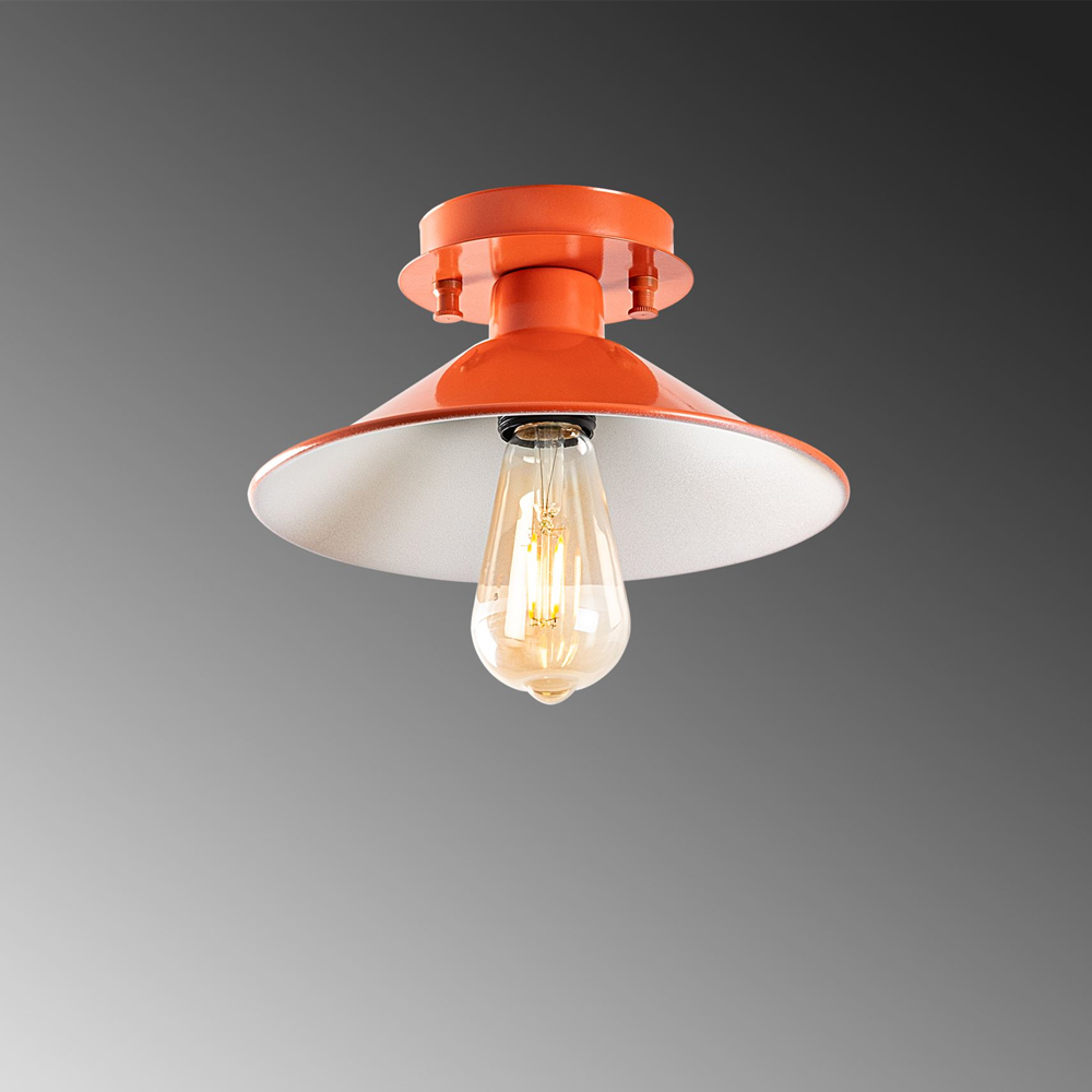 Konik Metal Ceiling Light in Orange