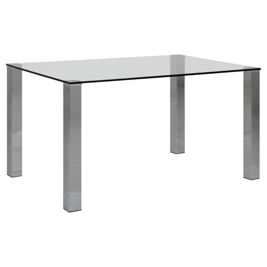 Cannes Extendable Glass Dining Table In White With Cocoa Base