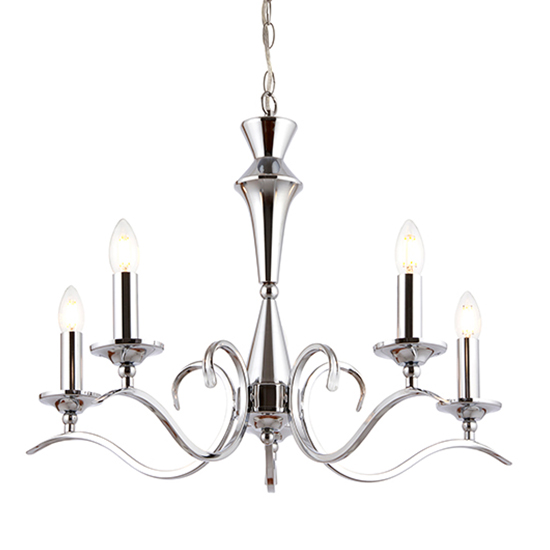 Kora 5 Lights Ceiling Pendant Light In Chrome