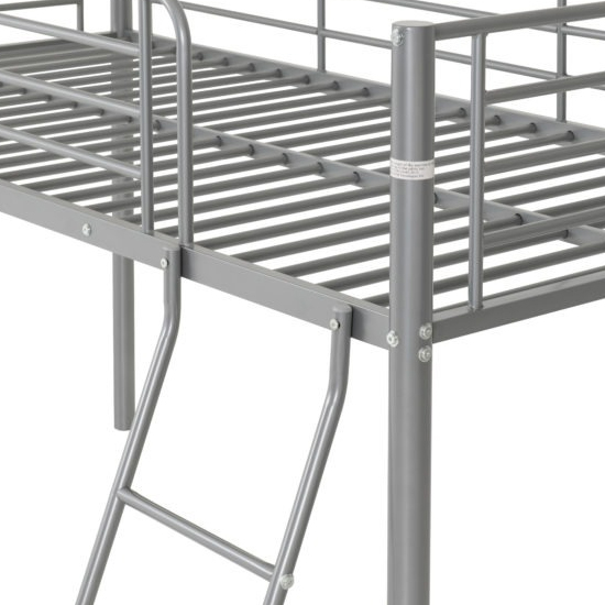 Kyoto Metal Mid Sleeper Bunk Bed In Silver