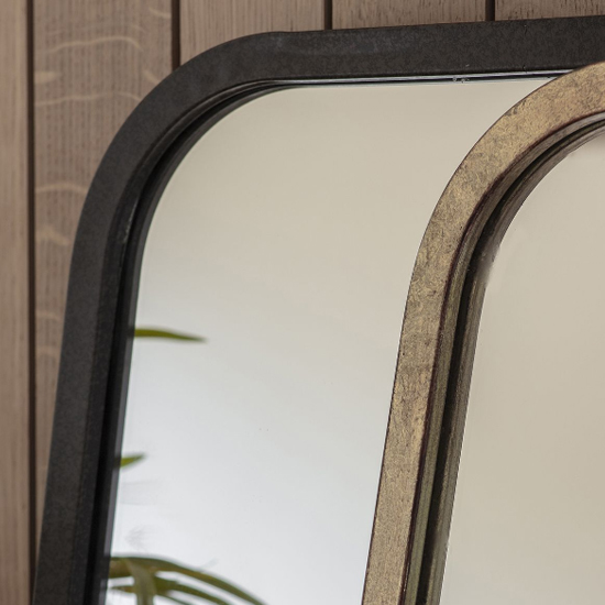Koran Large Curved Bedroom Mirror In Gold Frame
