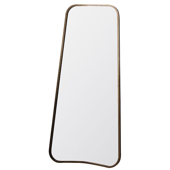 Koran Large Curved Bedroom Mirror In Gold Frame