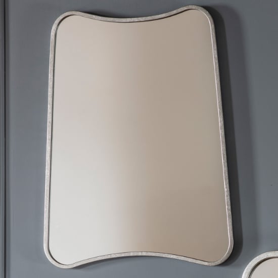 Koran Small Curved Bedroom Mirror In Silver Frame_1