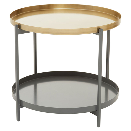 Koura Metal Coffee Table In Gold And Grey
