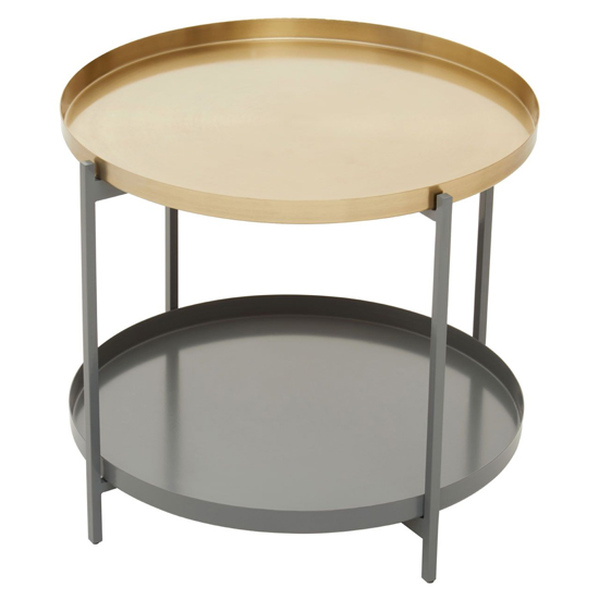 Koura Metal Coffee Table In Gold And Grey_3
