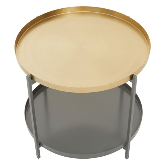 Koura Metal Coffee Table In Gold And Grey_4