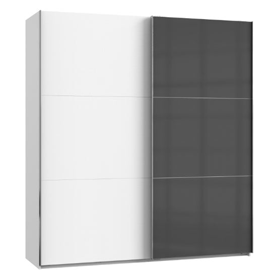 Read more about Koyd mirrored sliding wardrobe in grey and white