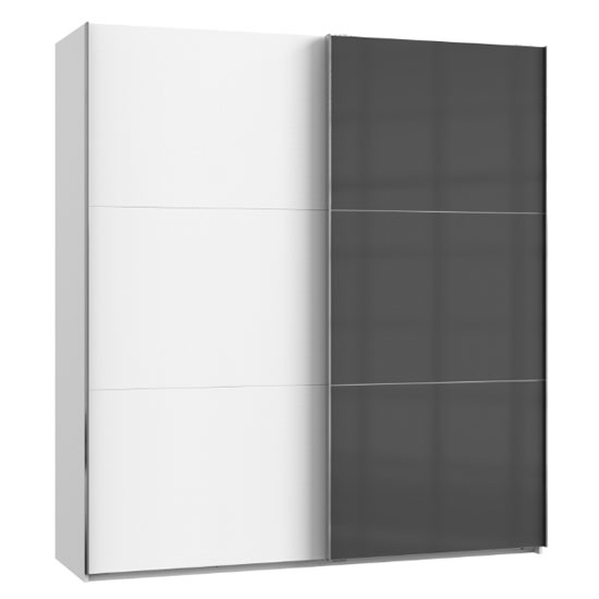 Read more about Koyd mirrored sliding wardrobe in grey and white