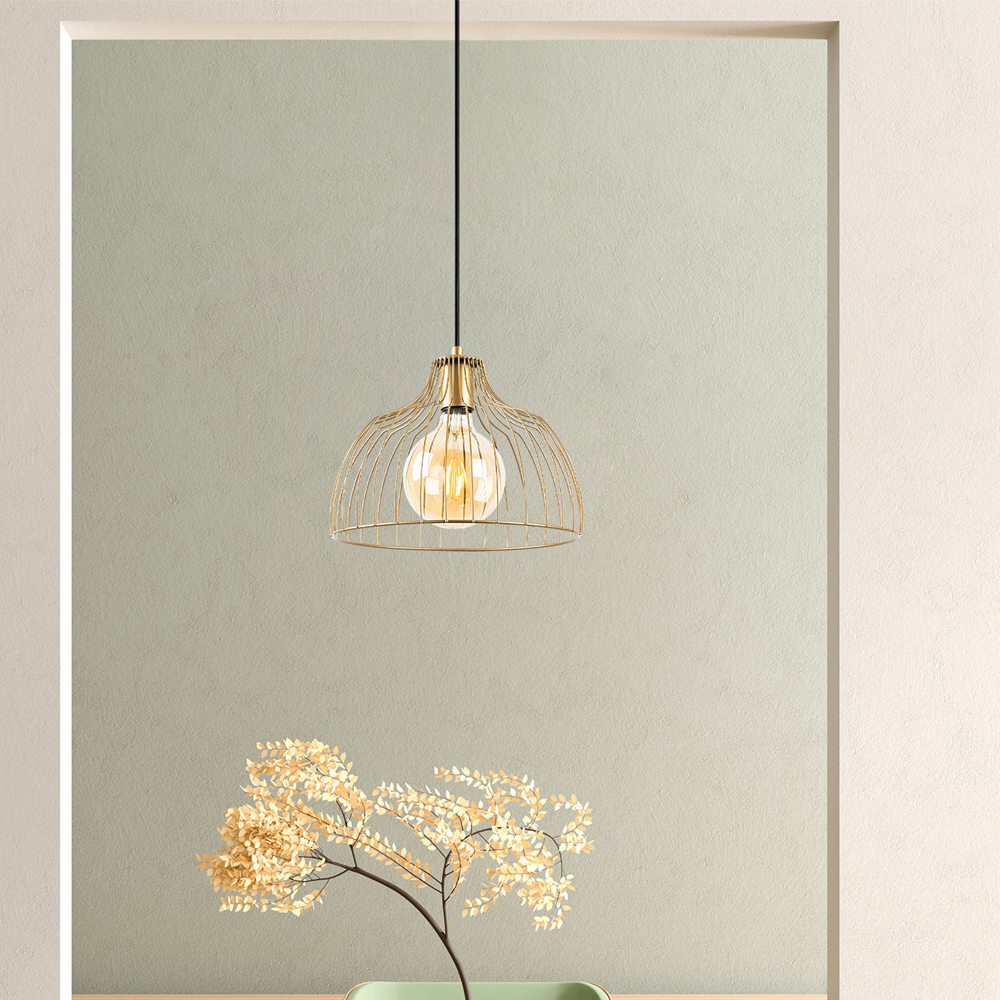 Kozan Metal Ceiling Pendant Light in Gold