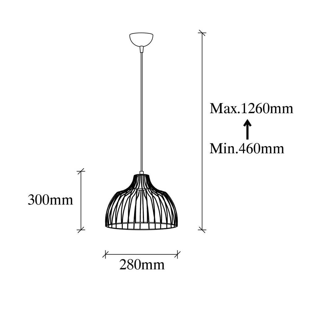 Kozan Metal Ceiling Pendant Light in Gold