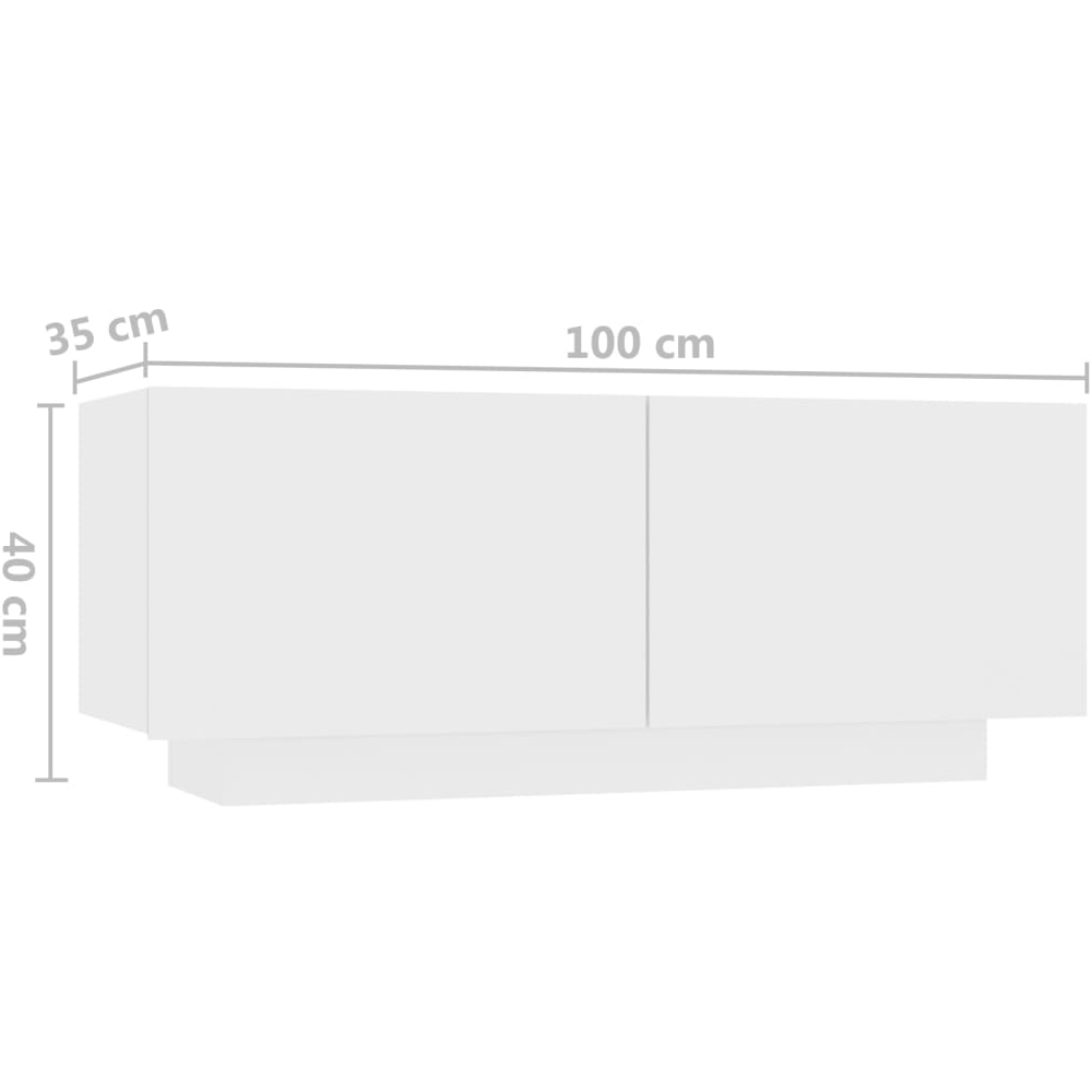 Krakow Large Wooden TV Stand In White With LED