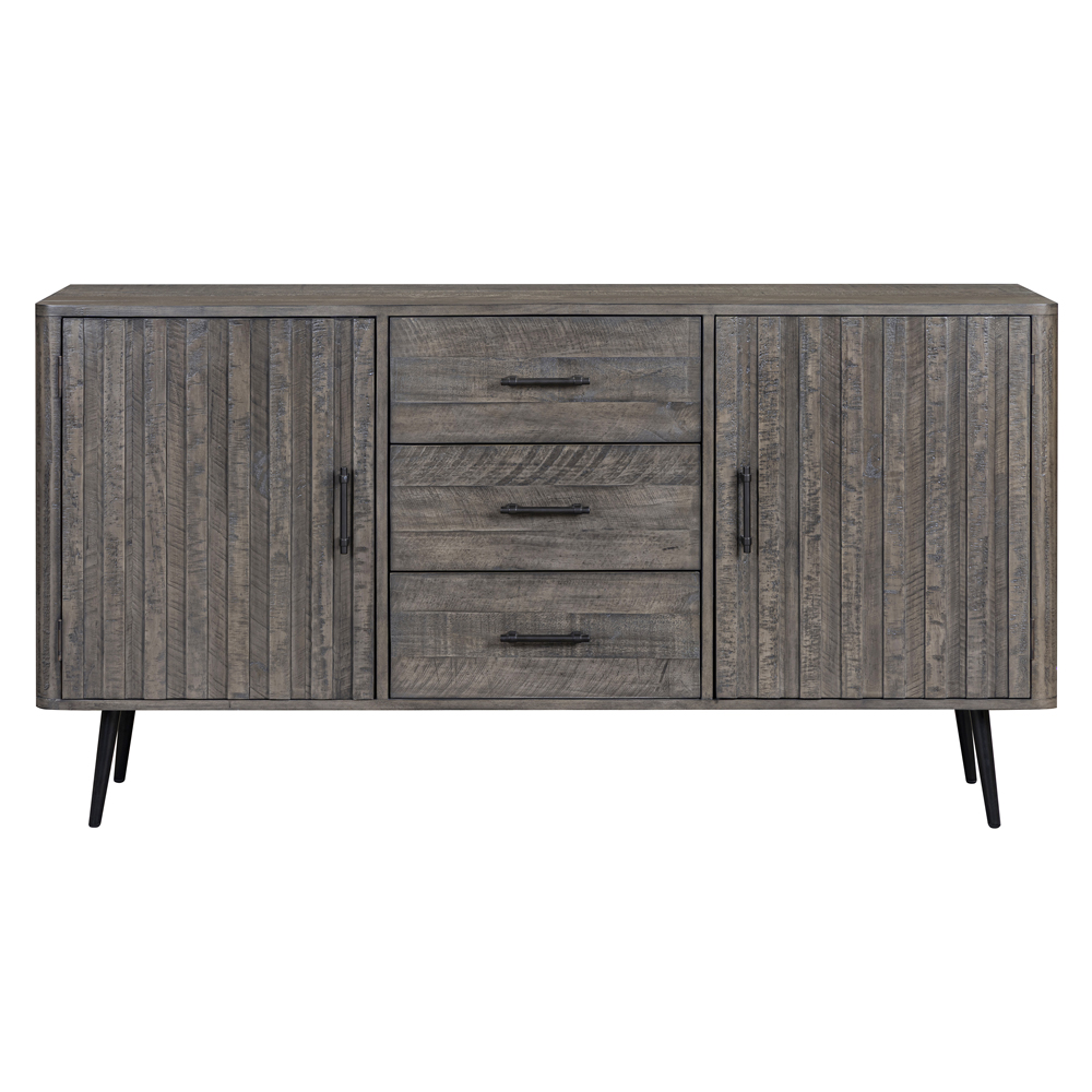 Kramis Wooden Sideboard with 2 Doors in Dark Grey