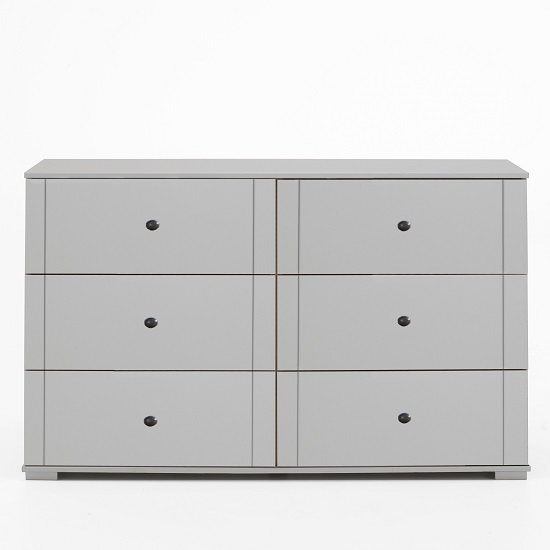 Read more about Krefeld wooden chest of drawers in white with 6 drawers