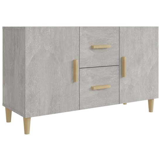 Krefeld Wooden Sideboard 2 Doors 2 Drawers In Concrete Effect