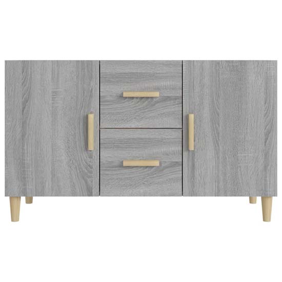Krefeld Wooden Sideboard 2 Doors 2 Drawers In Grey Sonoma Oak