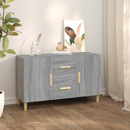 Read more about Krefeld wooden sideboard 2 doors 2 drawers in grey sonoma oak