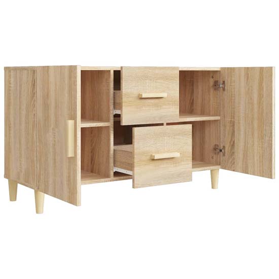 Krefeld Wooden Sideboard 2 Doors 2 Drawers In Sonoma Oak