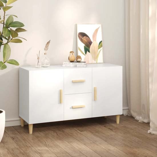 Product photograph of Krefeld Wooden Sideboard 2 Doors 2 Drawers In White from Furniture in Fashion
