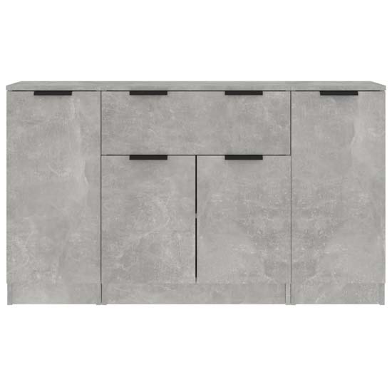 Krefeld Wooden Sideboard With 4 Doors 1 Drawer In Concrete Effect