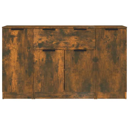 Krefeld Wooden Sideboard With 4 Doors 1 Drawer In Smoked Oak