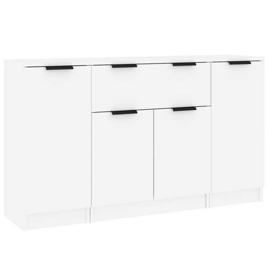 Krefeld Wooden Sideboard With 4 Doors 1 Drawer In White