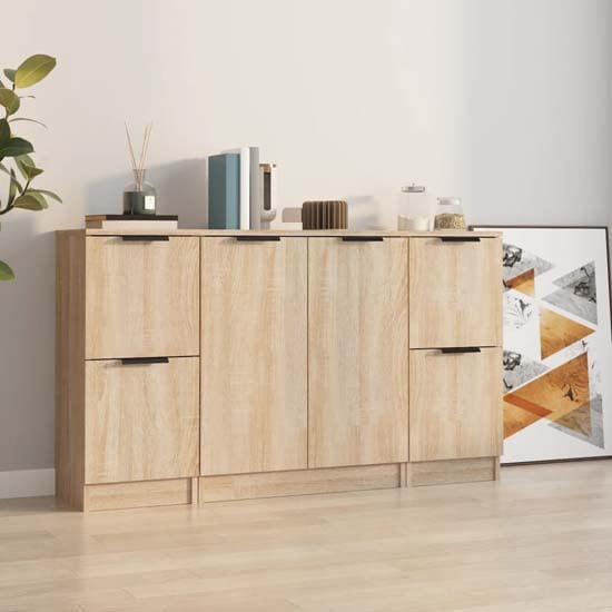 Read more about Krefeld wooden sideboard with 6 doors in sonoma oak