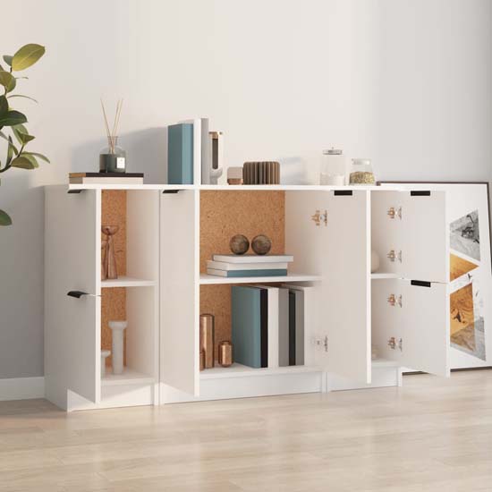 Krefeld Wooden Sideboard With 6 Doors In White