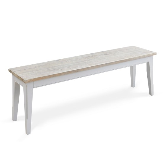 Read more about Krista wooden dining bench rectangular in grey