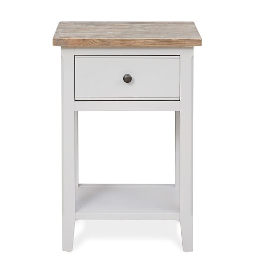 Krista Wooden Lamp Table In Grey With 1 Drawer_2